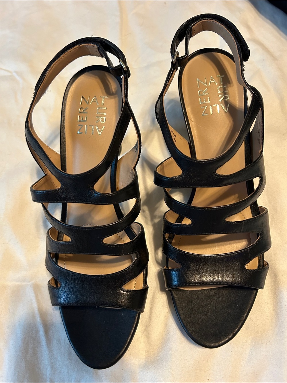 Naturalizer Presley Black Strappy Women’s Dress Heels NWOT